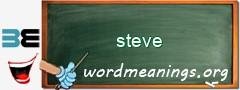 WordMeaning blackboard for steve